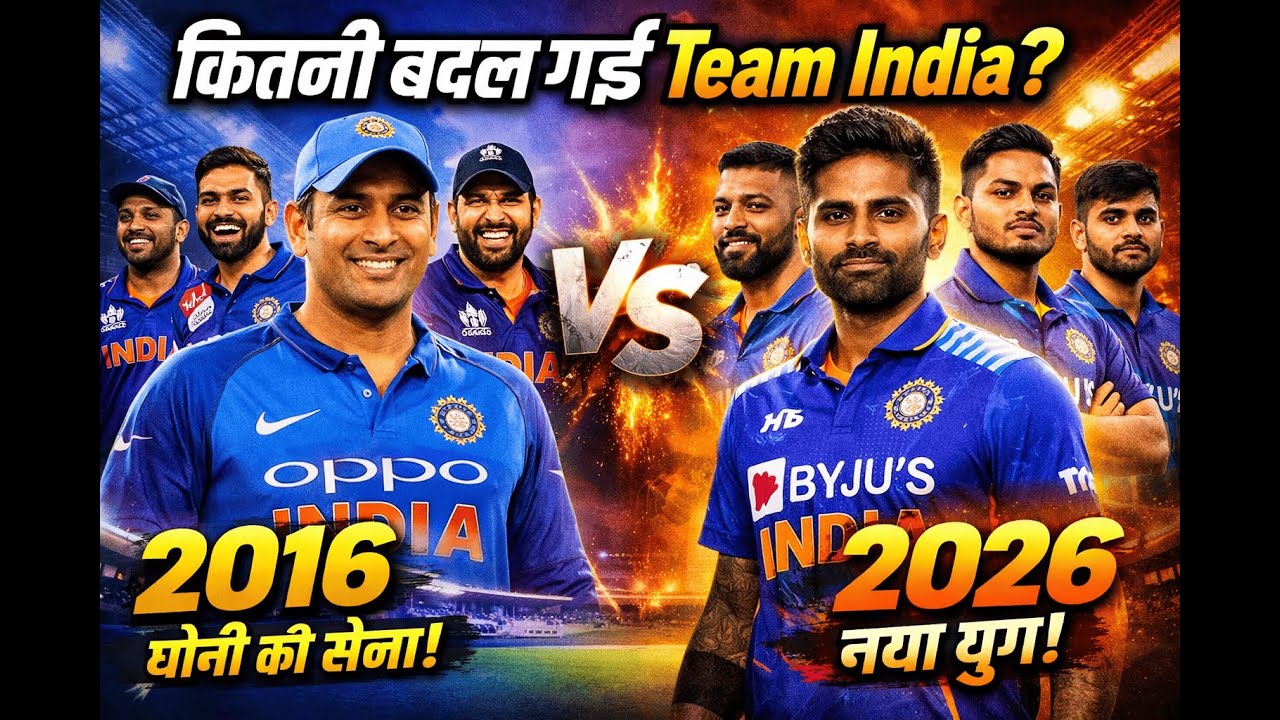 2016 vs 2026 🔥 Team India कितनी बदल गई? | Dhoni Ki Sena vs Naya Yug | T20 WC Nostalgia 
