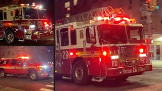 FDNY 🚨URGENT RESPONSE🚨 ENGINE 69, LADDER 28 & BN 16 RESPOND TO A REPORT OF FIRE **MAJOR AIRHORN**