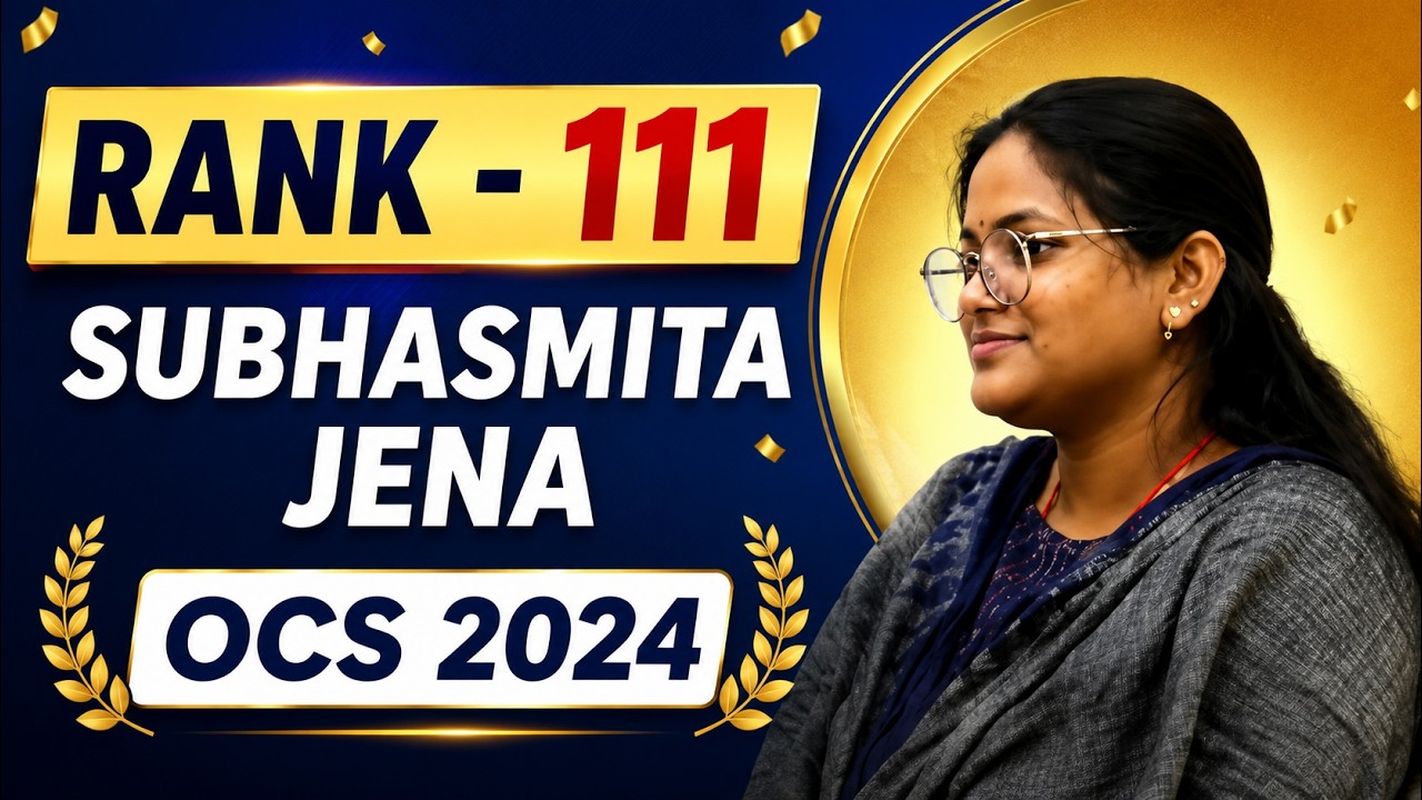 Subhasmita Jena Rank - 111, Mains Test Series - YouTube