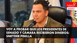 Voy a probar que los presidentes de Senado y Cámara recibieron dineros: Sneyder Pinilla