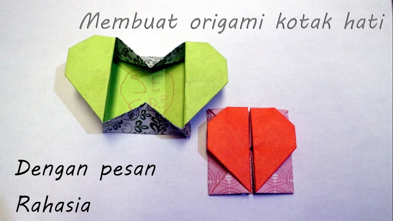  Cara membuat origami kotak  hati Dengan Pesan Rahasia YouTube