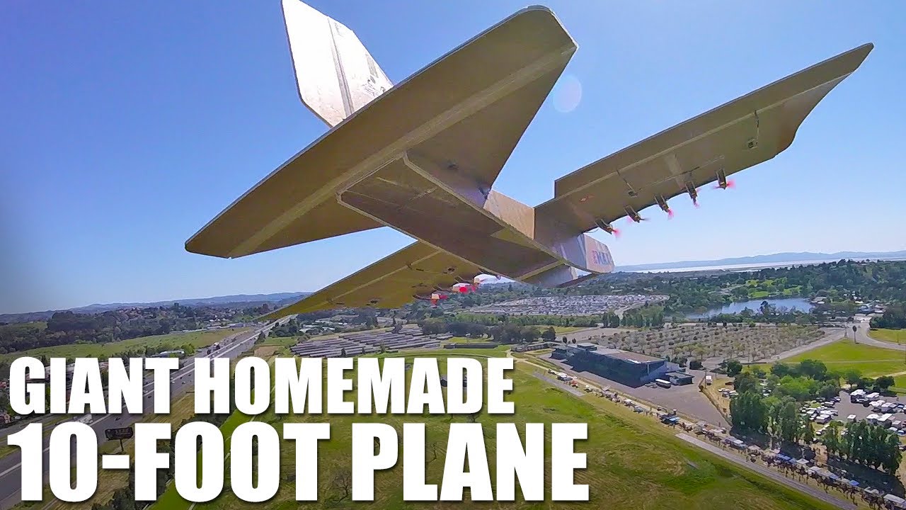 crazy britney spears GIANT Homemade 10-FOOT Plane | Flite Test