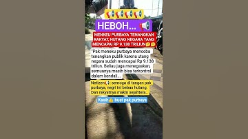 Pak Purbaya Sanggup bayar hutang Negara #shorts #viralshorts #fypyoutube