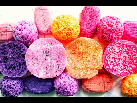 ASMR Soap starch box, balls. Soap cubes. Satisfying sounds.