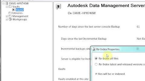 Autodesk Vault re-index