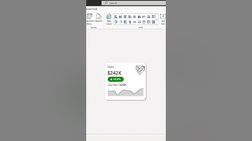 Hoe maak je een KPI-kaartvisualisatie in Power BI | KPI met een trendlijn en variantie #powerbi #kpi