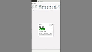 Hoe maak je een KPI-kaartvisualisatie in Power BI | KPI met een trendlijn en variantie #powerbi #kpi