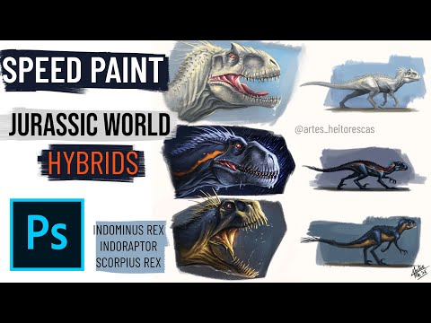 JURASSIC WORLD HYBRIDS - SPEED ART PHOTOSHOP