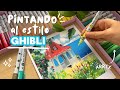 Pintando un paisaje estilo Ghibli | 🎨 | Los mejores marcadores acrílicos??!!