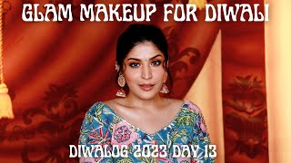 Super Glam Makeup Tutorial For Diwali | Simple & Long Lasting | #Diwalog2023 Day 13 | Shreya Jain