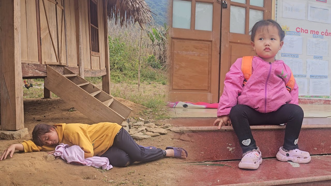 The mother passed out from exhaustion, and no one picked