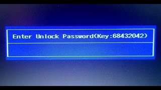 Enter unlock password key BIOS