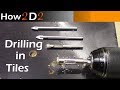 Drilling in tiles. Standard and hole saw drill bit. How to drill in tile