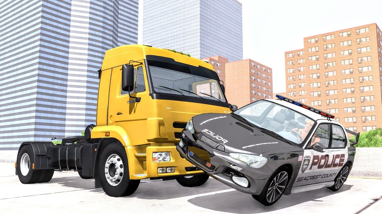 Crazy Police Chases #74 - BeamNG Drive Crashes