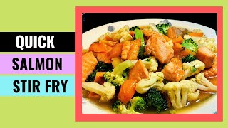 SALMON Mixed Vegetables STIR FRY | Aunty Mary Cooks