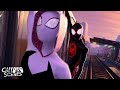 Gwen surprises miles for a city swing  spiderman across the spiderverse