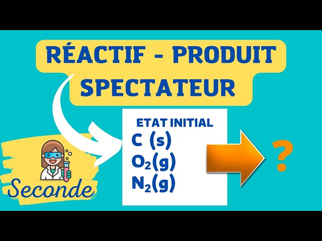 👩‍🔬 Déterminer l'équation de la réaction chimique /Réactif/Produit/Spectateur - CHIMIE - SECONDE