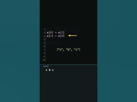 In Python swap list elements using temp variables - YouTube