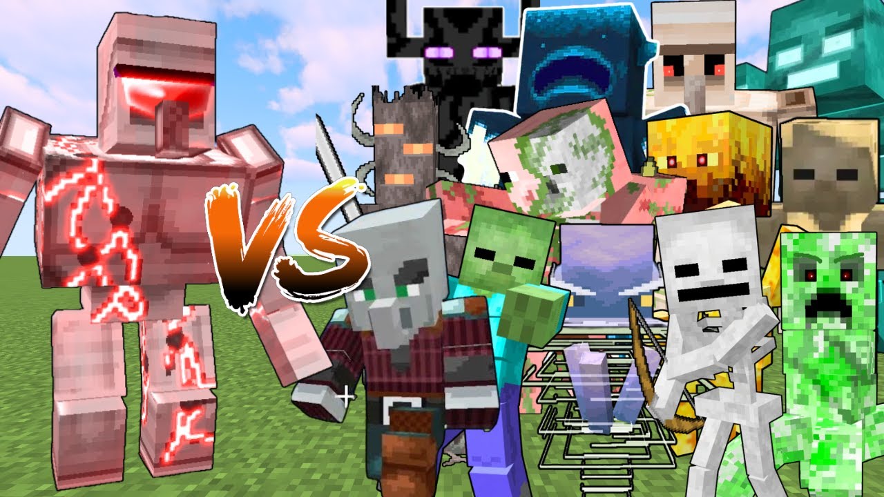 Ultimate Titan Golem vs All Titan Mobs | Minecraft Mob Battle