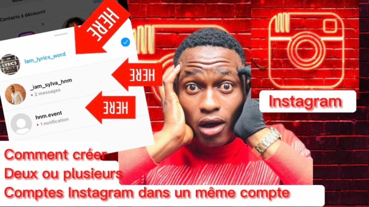 Comment créer un deuxième compte ou plus sur instagram - YouTube
