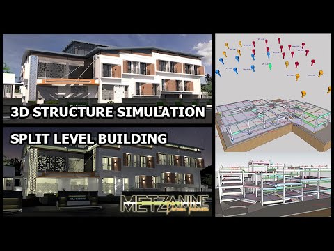 SKETCHUP Animation - 3D STRUCTURE Simulation SPLIT LEVEL Building