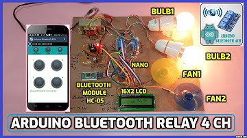 Bluetooth 4 Channel Relay App - Arduino Project 4 Channel Relay Board