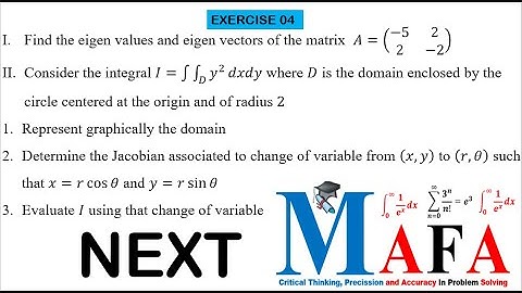 MATRICES || DOUBLE INTEGRALS (Change of variable - Jacobian) || HAVARD UNIVERSITY – Mathematics