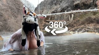 Bathing Directly in a Heated River | Japan's Strangest Onsen #Insta360X5