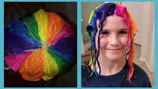 Pinwheel Technique - Rainbow Hair