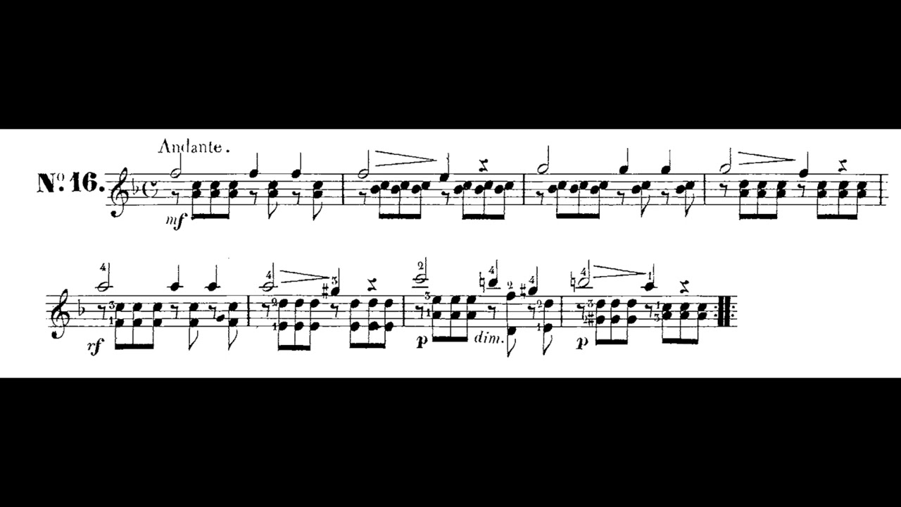 Matteo Carcassi : Etude Op.60-16