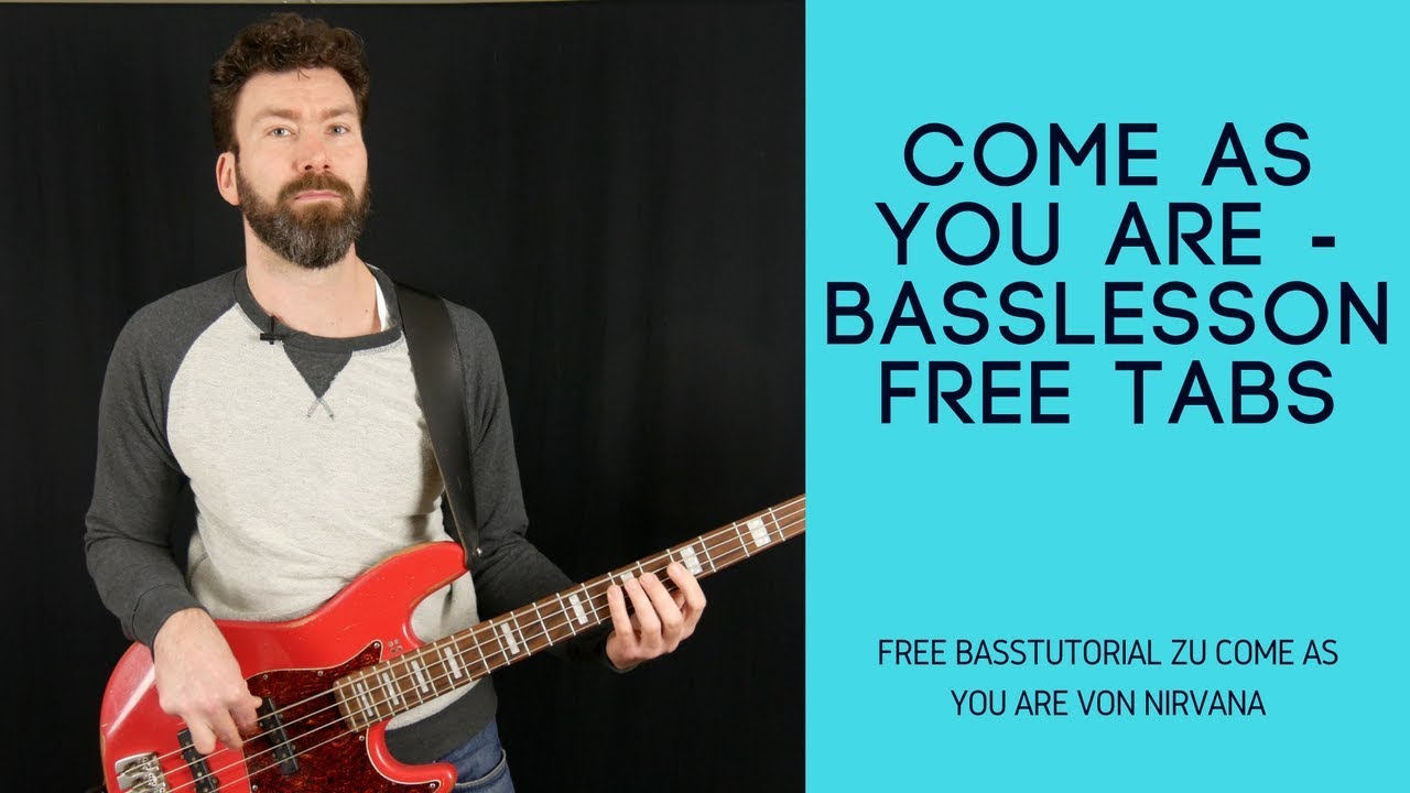 Come as you are Bass Lesson with free Tabs YouTube
