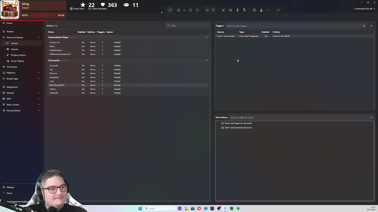Modcheck Command im Streamer.Bot [Tutorial]