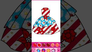 Barbie dress colour #youtubeshorts #shortvideo #youtube #viral #art #youtubevideo #drawing #video