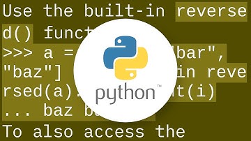 Traverse a list in reverse order in Python