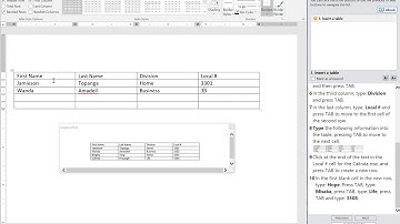 JasperActive Word 2016 Core Lesson 6: Learn 1 - Inserting a Table