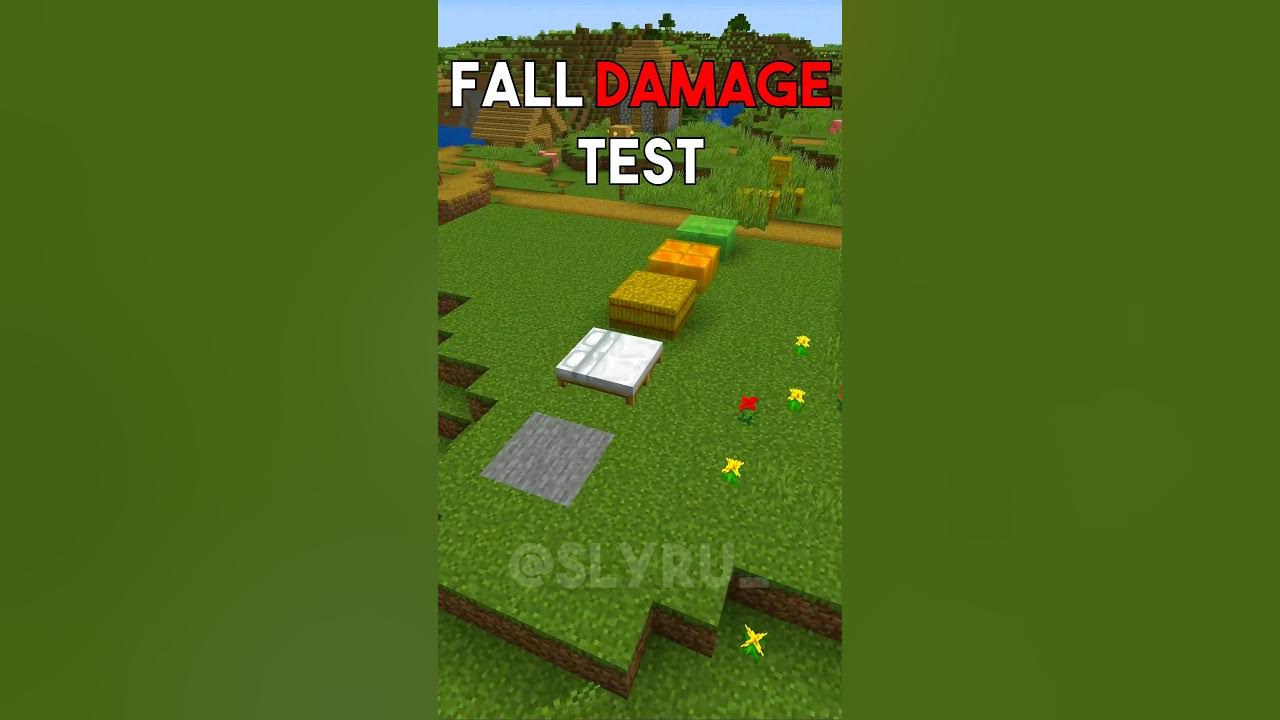 MINECRAFT Fall Damage Test 🫨 shorts minecraft YouTube