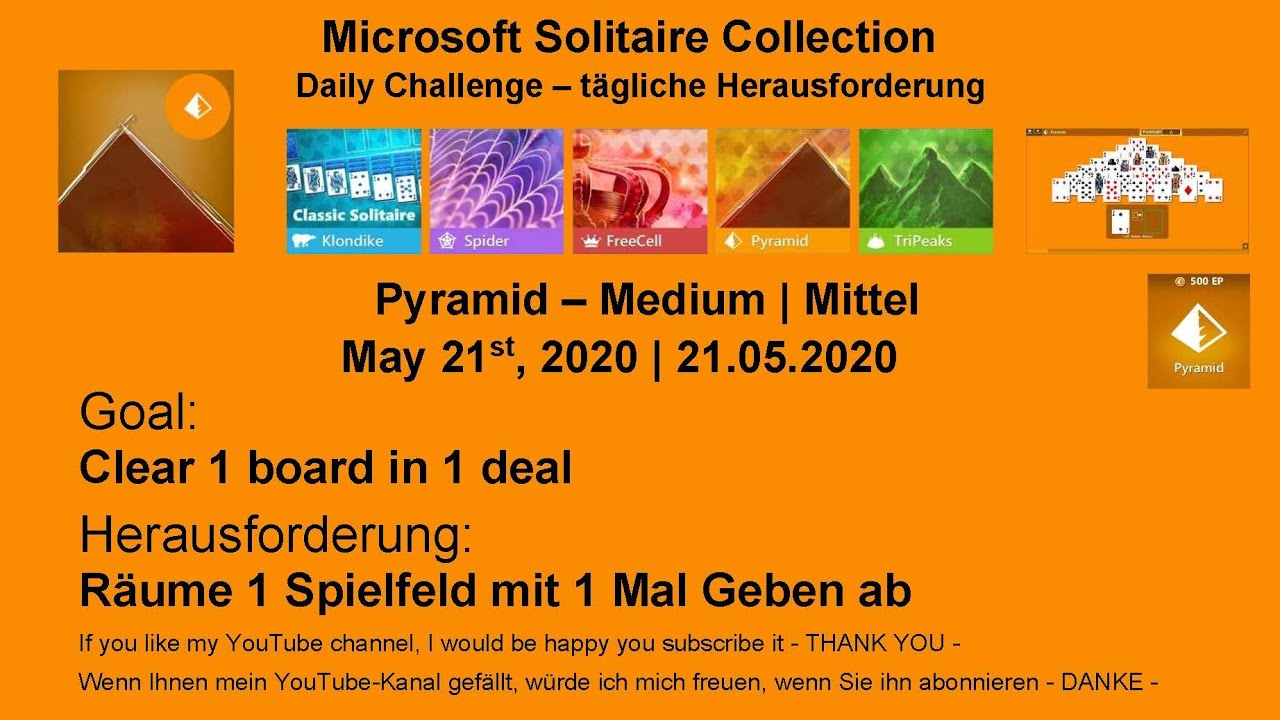 Microsoft Solitaire Collection Tägliche Herausforderung