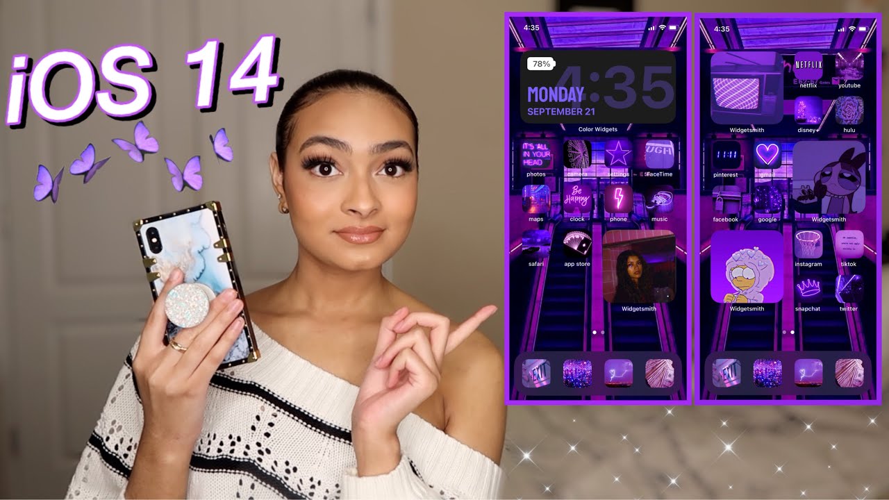 How To Customize Your Iphone With Ios 14 Purple Aesthetic Youtube Collection by michelle villalta • last updated 9 weeks ago. how to customize your iphone with ios 14 purple aesthetic