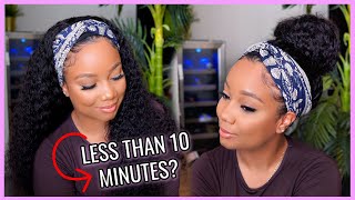 *NEW CURLY HEADBAND WIG!  | LAZY GIRL , WORK FROM HOME APPROVED | ASTERIA HAIR