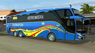 Rathimeena Padmapuri Blue Livery For Jetbus SHD- Bus Simulator Indonesia screenshot 3