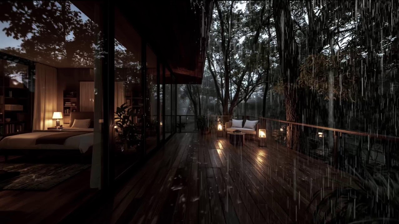 Deep Sleep in a Dark Forest Rain | Gentle Thunder Night Ambience - YouTube