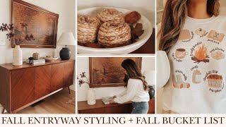 ENTRYWAY DECORATING IDEAS FOR FALL 2023 | fall bucket list & homemade turkey chili