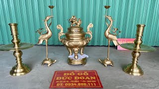 2 bộ đỉnh ngũ sự đồng vàng cát tút rất chất lượng