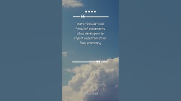 #php include and require statements allow developers - language facts