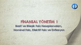 FİNANSAL YÖNETİM I - Ünite 3 Konu Anlatımı 1