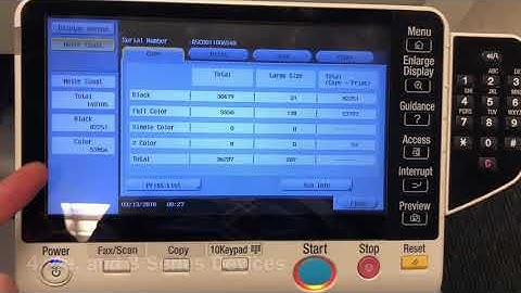 Konica Minolta - How to Get Meter Readings on a bizhub