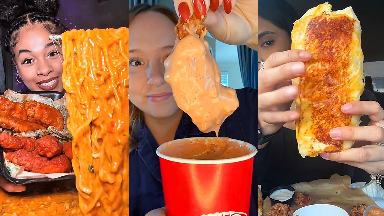 Asmr TikTok EATING |292| Wingstop & Buldak, daves hot chicken, McDonald’s, seafood boil and more!