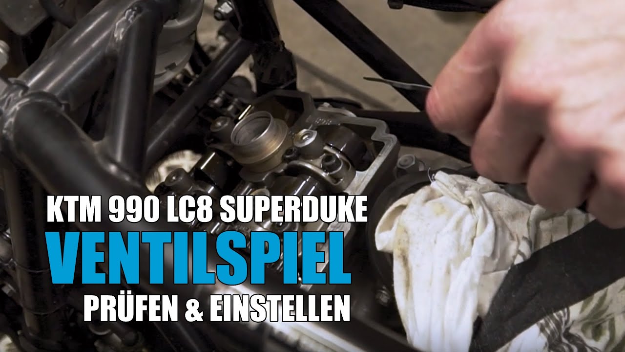 KTM Super Duke 990 950 LC8 Ventilspiel prüfen, kontrollieren, einstellen - auch Adventure, Enduro