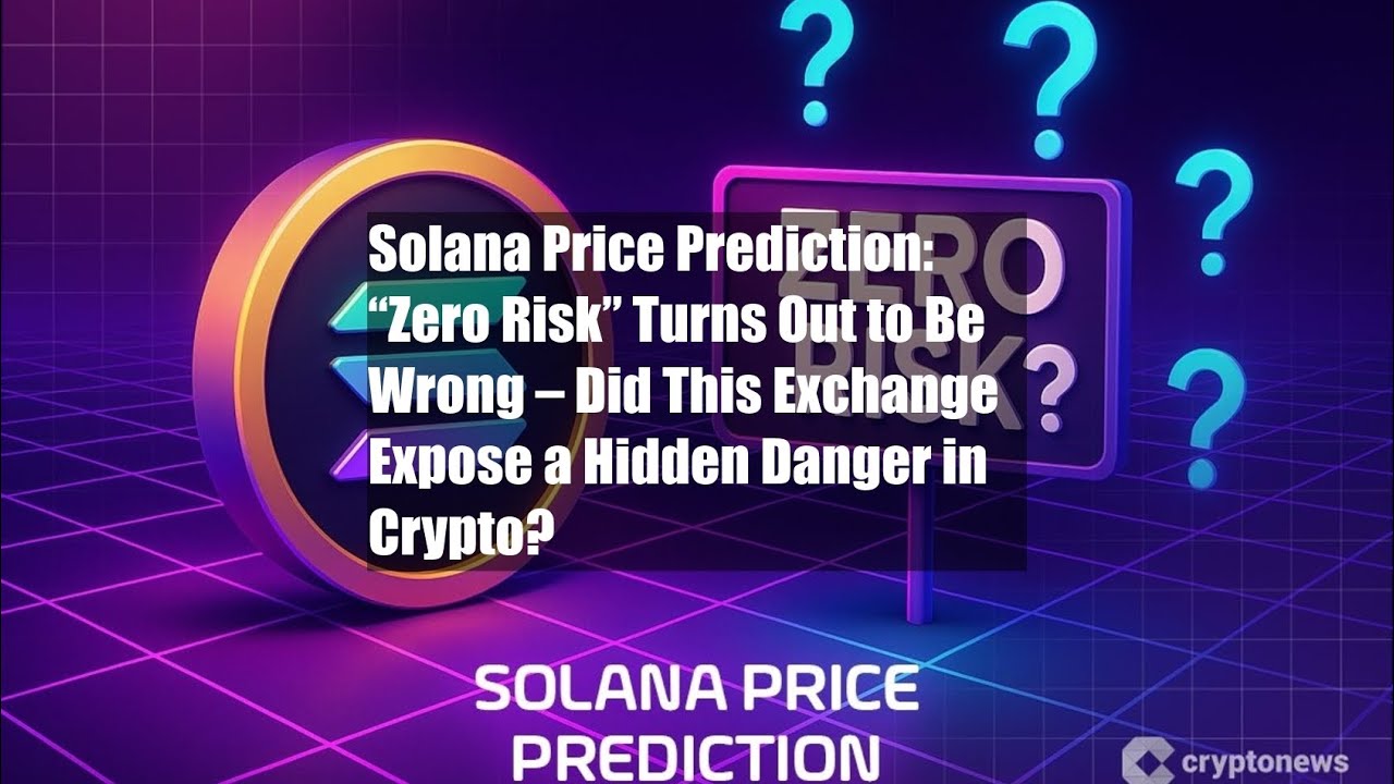 Solana Price Prediction: “Zero Risk” Turns Out to Be Wrong – Did - YouTube
