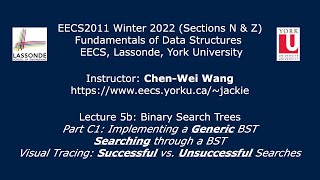[HD] EECS2011 W22 - Lecture 5b - Part C1 - Searching: Successful vs. Unsuccessful